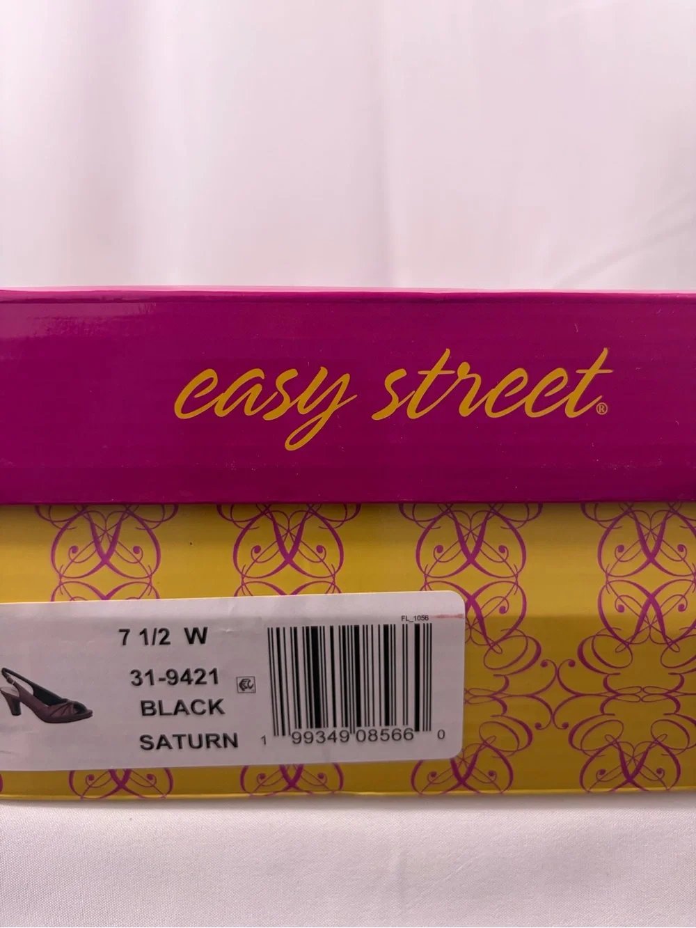 NWT Easy Street Women’s Size 7.5W Black Black Slingback Peep-Toe Heels